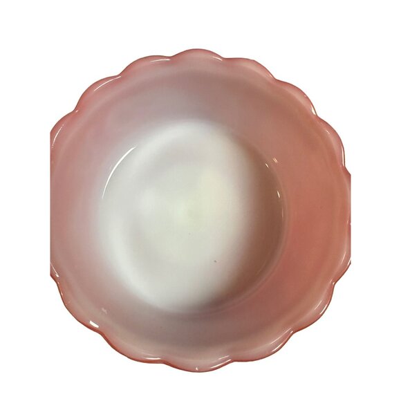 Vintage E.O. Brody Red Milk Glass Candy Dish Bowl MCM - Picture 7 of 8